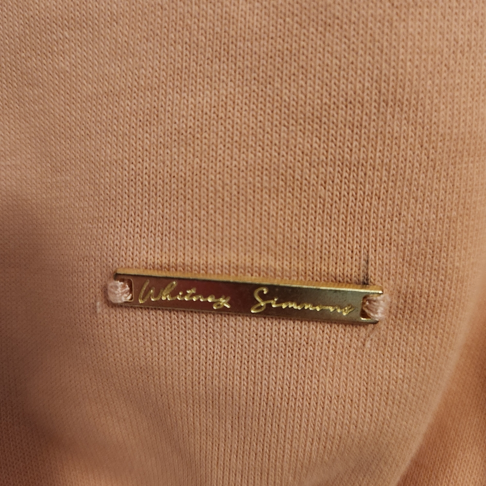 Women's Gymshark Whitney Simmons Crop Peach Hoodie Top - Picture 5 of 5